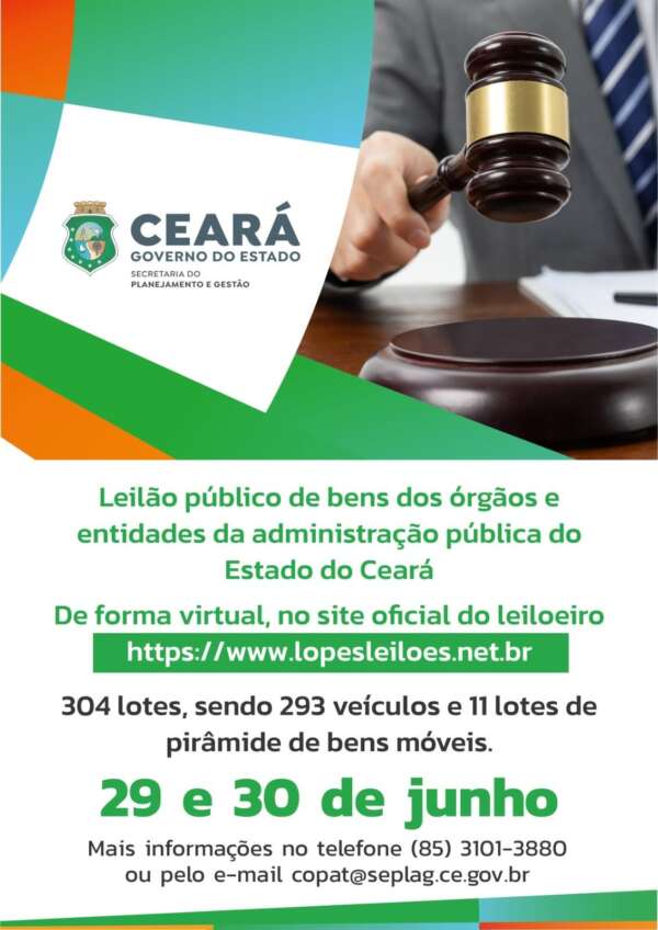 Leil O P Blico De Bens M Veis Da Administra O Estadual Ocorre Hoje